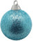 Deco Woerner Glitzer-Weihnachtskugeln in Hellblau aus Kunststoff, 6 cm Ø - 6 Stück
