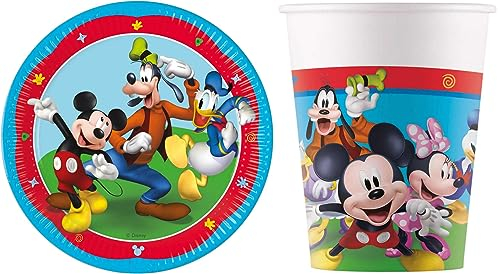 16-tlg. Set Kindergeburtstag Party Feier Fete Deko Motto Mickey Mouse Rock the House