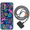 vingarshern Handyhülle Kompatibel mit Nokia G22 Hülle Silikon mit Aesthetic Muster,Stoßfest Schutzhülle mit Kordel,Weich Bumper Case mit Handykette/Umhängeban,Mandala