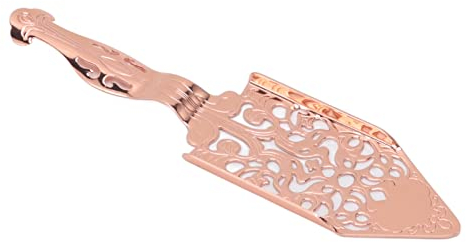 Ghzste Absinthe Spoon Vintage Hollow Design Stainless Steel Wormwood Cocktail Bar Glass Cup Drinking Filter Spoon (Rose Gold)