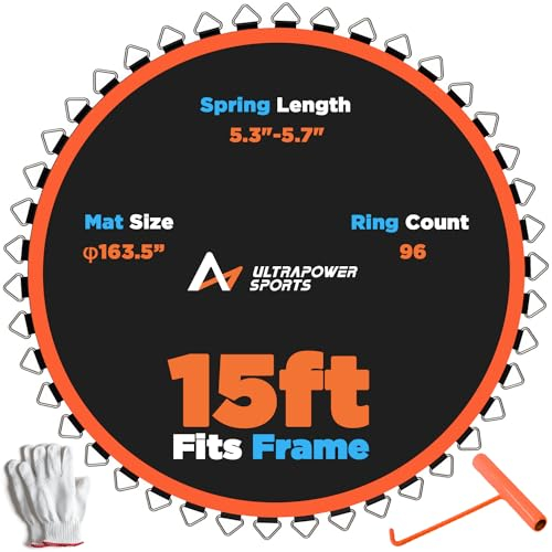 Ultrapower sports Trampolin-Sprungmatte, Orange, 4,5 m