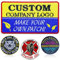 Embroidered Patch Applique for Jeans Hats Bags etc.Personalized Embroidery,custom design by yourself, multiple color and size,sew on,iron on and Hook-loop. (5pcs, 4 or less)