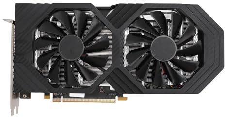 Annadue Cartes Graphiques RX 590, 8 Go 256 Bits GDDR5 PCI Express 3.0 X 16 pour Jeux sur PC, Sortie HDMI/3x DP, 1440/8000 MHz avec Double Ventilateur pour Jeux de Bureau