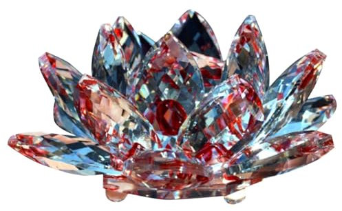 MSCHENZW B Kristall-Lotusblumen-Figur, Dekor, Glas, Kunsthandwerk, Sammlung, Briefbeschwerer, Tischdekoration, Souvenir, Geschenk