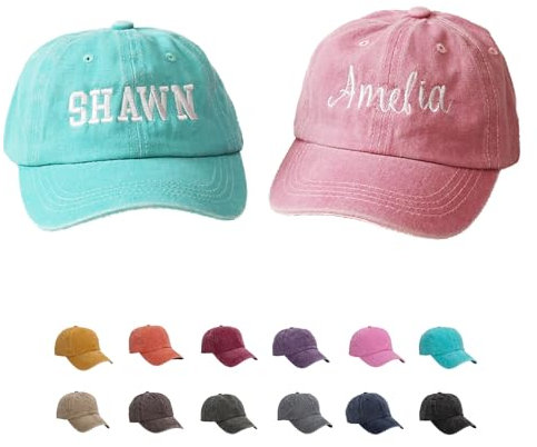 AAHOME Gorra de Béisbol Bordada Personalizada para Niños y Bebés - Sombrero de Camionero y Snapback con Nombre