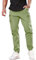 Generisch Military Jeans im Batik-Look mit Nieten und Kunstleder Applikationen in Slim-FIT mit Stretch Hose gefüttert Herren Baggy Cargohose Herren xs Herren Hose Slim Fit