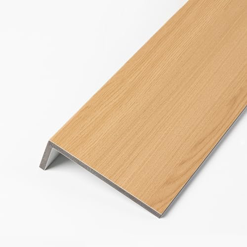 Revêtement de Rebord de fenêtre en Grain de Bois, Panneau de fenêtre en Panneaux de Fibres de Bois pour Plantes, revêtement de Rebord à Bord carré pour Maison/Salon/cuisi,L-80cm/31.5in-W-25cm/9.8in