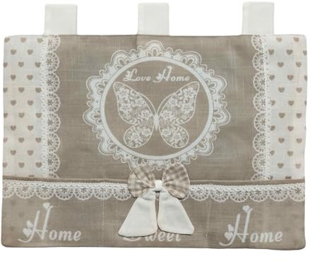 CDV Casa di Venere Copriforno, Copriforno Cucina 38x48 cm, Copriforno Moderno con Tasche Pratiche, Copri Forno (Beige Farfalla)