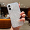 LAPOPNUT for iPhone 16 Case,Bling Glitter Paillette Clear Shockproof Phone Case for Women Girls,Cute Sparkle Bumper Crystal Silicone Slim Cover for iPhone 16 6.1,Silver