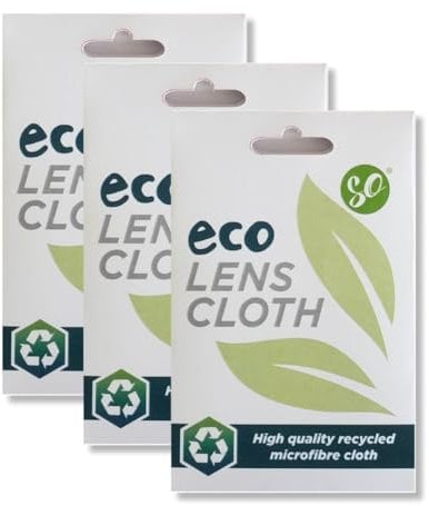 SO ECO Microfibre Cleaning Cloth – Glasses Cleaner and Lens Cleaner with Anti-Fog Properties. A Reusable, High-Performance, Eco-Friendly Glasses Cloth for Spectacles, Screens & More - 3 Pack