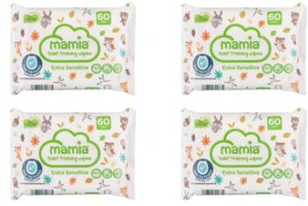 4×Aldi Mamia - Toilet Training Wipes - Extra Sensitive | 60Wipes Each