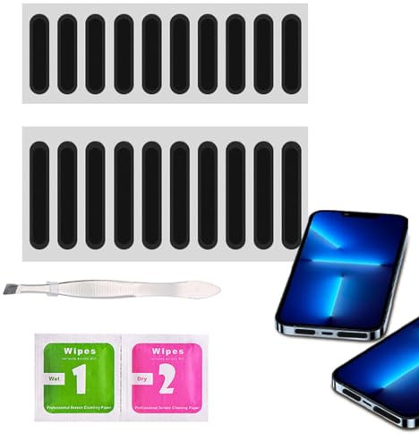 Autocollant en maille pour haut-parleur - Protection anti-poussière pour haut-parleur de téléphone - Protection anti-poussière pour un son clair - Filtre adhésif pour smartphones, tablettes