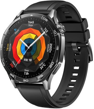 HUAWEI WATCH GT 5 46mm Smartwatch, Sharp-Edged Design, All-new Running and Cycling Sports, Health Tracking, up to 14 Days Battery Life, Compatible with iOS and Android, Black (Renewed)