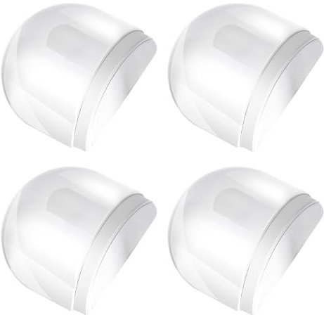 BOHUIZ 4 Pcs Floor Door Stopper, No Drill Shower Door Stopper Self-Adhesive Rubber Bumper Wall Protectors Clear Rubber Floor Wall Buffers Protector for Home Office Furniture Glass Mirror