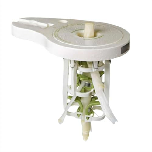 Pelador de espárragos, máquina peladora de espárragos con 6 cuchillas de precisión, abrazadera de tornillo y pilón, pelador manual sin potencia para cocina y exteriores