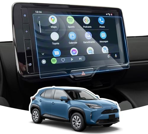 LANGBEAN 9 Protector Pantalla Compatible con Toyota Yaris Cross 2021-2025 | Funda Pantalla, Pelicula 9H Cristal Templado, Anti-Huellas Dactilares, Anti-Arañazos, Navegación Accesorio [NO para 7&10,5]