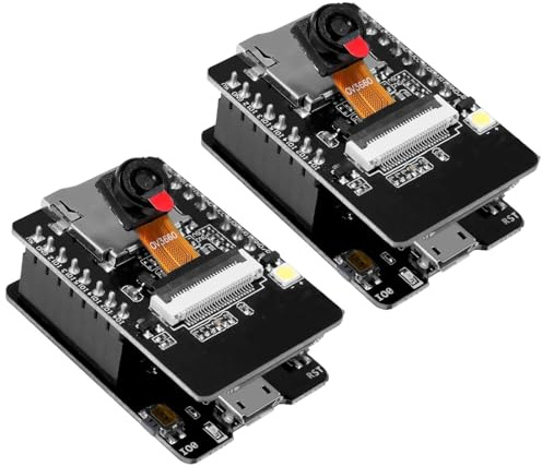 APKLVSR ESP32 CAM Modul,für ESP32 USB C ESP32-CAM Entwicklungsplatine mit OV2640 Kamera-TF-Karten-Modul,DC 5V Dual-Core WiFi Bluetooth,für Arduino(2 Stücke)