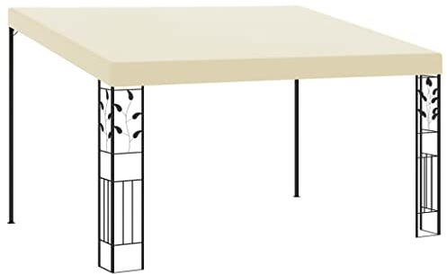 Tonnelle murale, 4 x 3 x 2,25 m, blanc crème, pergola robuste pour jardin et terrasse, gazebo d'extérieur résistant aux intempéries pour des heures de détente en plein air