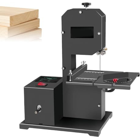 Scie Verticale, Scie à Ruban Pour Atelier, Machine à Découper Le Bois Performante, Mini Scie à Ruban Pour Découpe Courbe Et Projets DIY