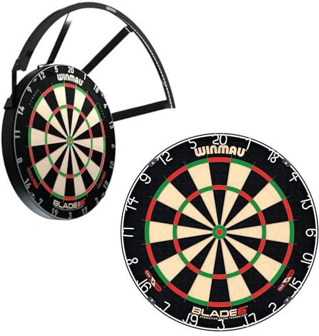 Winmau Professional PDC-zugelassen – Blade 6 Dartscheibe + Polaris 120° Beleuchtung Bundle – Ultimative Präzision & Sichtbarkeit
