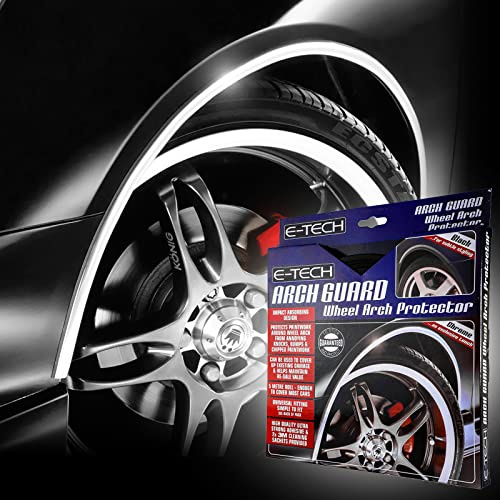 E-TECH CHROME Car Wheel Arch Guard Paintwork Protector 5 Meters Adhesive Roll