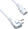 DINIC Stromkabel Netzkabel CEE 7/7 Schutzkontaktstecker auf C13, VDE, (1,80m, weiß)