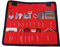 38pcs Outil de Suppression de Radio, Keenso Outil Autoradio Stéréo Extraction Retrait en Acier au Carbone Outil Enlèvement Installateur(Red Bag)