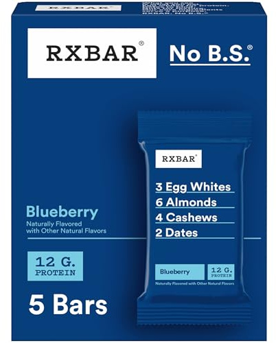 RXBAR Protein Bars, Protein Snack, Snack Bars, Blueberry, 9.1oz Box (5 Count)