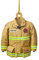 ZKINGZ Feuerwehrmann Uniform Weihnachtsschmuck, Weihnachten Deko, Ornament Feuerwehrmann, Weihnachts Dekoration, Acryl Feuerwehr Anhänger Weihnachtsschmuck (B)