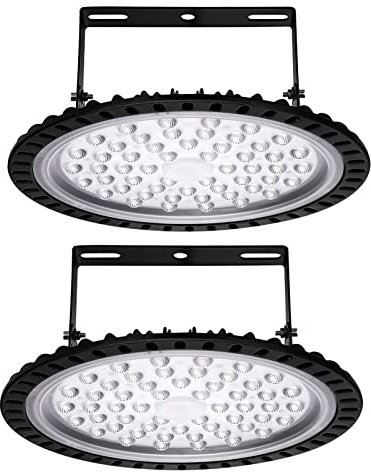 UFO LED Projecteur 200W - 2 Pack UFO Projecteur LED Industriel Blanc Froid 6000K - 20000LM Projecteur LED UFO Lumière d'entrepôt - LED High Bay Light pour Garage Atelier Usine Garage