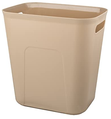 Petite poubelle en plastique pour salle de bain, buanderie, cuisine, bureau, chambre d'enfant, dortoir, kaki 1,9 l