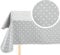 Home Direct Rectangular Oilcloth PVC Wipe Clean Tablecloth Table Cover 140cm x 240cm 55x94 Polka Dot Light Grey, Silver