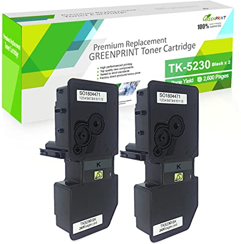 GREENPRINT Kompatible Tonerkartuschen TK5230 TK-5230 2 Schwarz Hohe Kapazität 2600 Seiten für Kyocera ECOSYS P5021 P5021cdn P5021cdw M5521 M5521cdn M5521cdw Drucker - Verpackung kann variieren