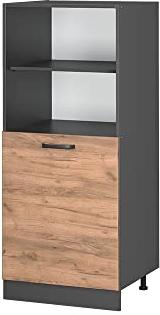 Vicco Armario para Horno Empotrado R-Line, Roble Dorado/Antracita, 60 cm