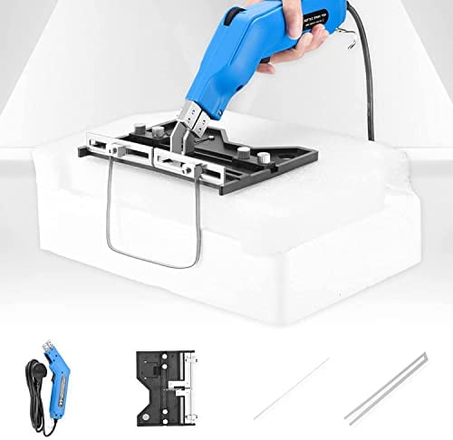 Do-Electr 500 ° C Styroporschneider 150W Heißschneider Schaumschneider mit 2 Klingen und Schlitzplatte 220V Schnitttiefe 300mm Nut-Maschine Styrocutter für Perlenbaumwolle, Schwamm, Plastik verdrängte
