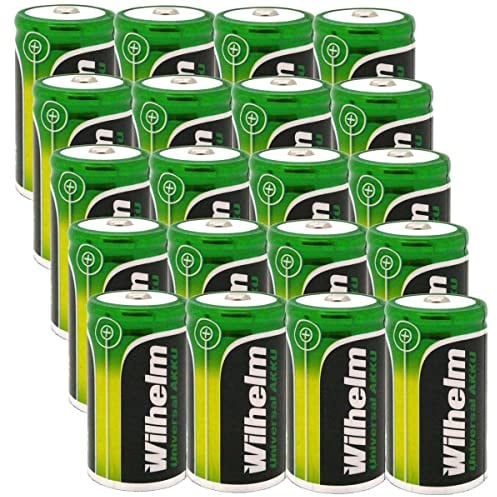 Wilhelm Baby C Akkus Universal NiMH 4500 mAh 1,2V HR14 MN1400 – 20 Stück