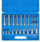 NEIKO 10057A XZN Dreifach-Vierkant-Bit-Set, 20-teiliges Set, Vielzahn-Steckschlüssel-Set, extra lang, 10,2 cm, 3-kant, 4 mm bis 18 mm, 12-kant Steckschlüsselsatz, manipulationssicher, Vierkantantrieb,