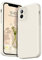 DUEDUE Silicone Case for iPhone 12, Enhanced Camera Protection for iPhone 12 Case, Ultra Slim Liquid Silicone Cover with Microfiber Lining Protection Shockproof Case for iPhone 12 6.1, Stone