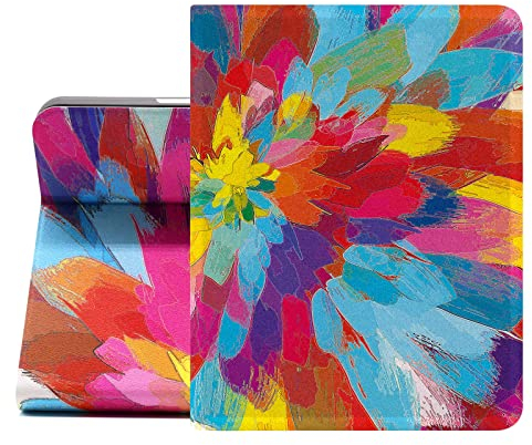 Berkin Arts Coque pour iPad Air 11 Pouces (M3) 2025/(M2) 2024, Air 5ème 2022/4ème 2020 10.9 Pouces Étui de Protection en Cuir Premium Cloisonnisme Vibrant Expressif Pinceau Énergétique Coloré