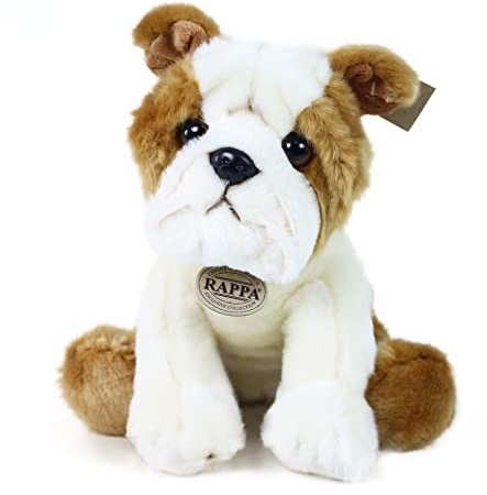 Teddys Rothenburg Kuscheltier Hund Französische Bulldogge 26 cm sitzend braun-weiß Plüschtier Stofftier Plüschhund Stoffhund