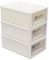 Asking 3-Pack Small Plastic Stacking Storage Drawer Unit, Desktop Storage Drawers, White