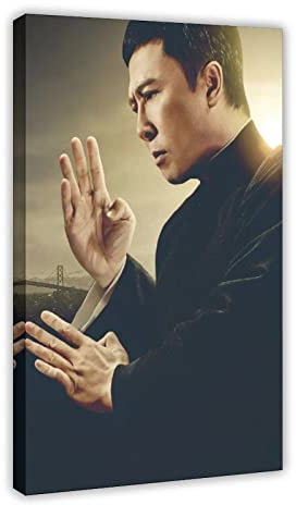 MJKO China YiP Man Donnie Yen Leinwand-Poster, Schlafzimmer, Dekoration, Sport, Landschaft, Büro, Raumdekoration, Geschenkrahmen-Stil, 40 x 60 cm