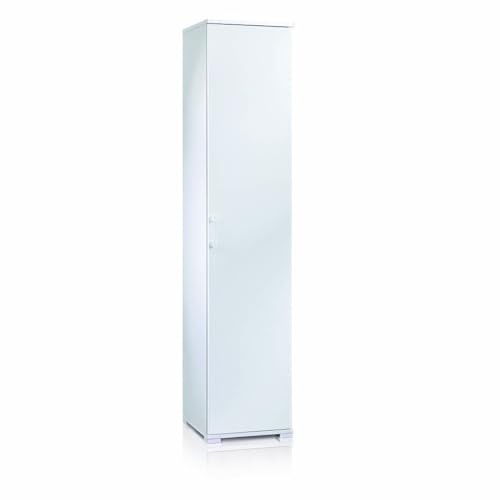 Kiamami Valentina - Meuble Colonne Polyvalent 45cm avec Porte et poignée Blanc