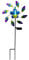 Forgé solaire peint Décoration de jardin Moulin à vent Paon Lumière Fer Terrasse Pelouse & Jardin Accessoires, multicolore, taille unique