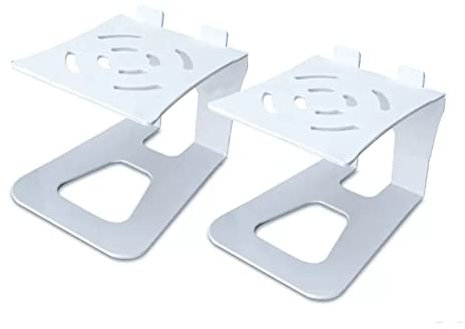 HASMI Studio Soporte Altavoz Estante de Altavoz de Escritorio for Cine en casa, estantería de Estudio, Soporte de Caja de Monitor, Base de Altavoz Speaker Stand (Color : Blanc, Size : 22.5cm)