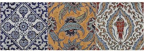 Orientalische Keramikfliesen SOUSSE Steinzeug 59,2 x 20 cm 1 qm Marokkanische Patchwork Fliesen für Küche Flur Bad & Küchenrückwand FL7082