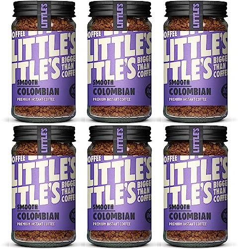 Little's Smooth Colombian Instant Coffee, 6 Pack (100g x 6) - Premium Instant Coffee, Rich & Smooth - Vegan Friendly, Low Calories, No Added Sugar