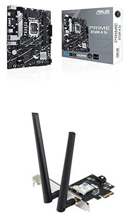 Scheda Madre Asus PRIME B760M-K D4 + Scheda Wireless Asus PCE-AX1800
