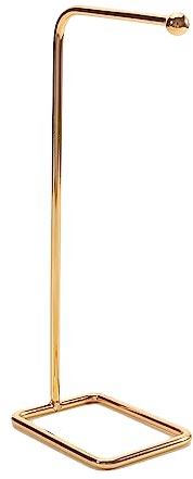 WKLLK Jewelry Organizer - Iron Jewelry Stand for Necklaces, Earrings, Bracelets, Rings, Watches - Gold C Type (Large) - Includes 1 Compartment & 1 Drawer - Stable Base - Jewelry Storage Type