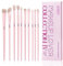 Jessup pennelli occhi Set ombretto 10 pezzi rosa correttore sintetico premium Eyeliner per sfumare pieghe trucco T496